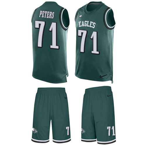 Nike Eagles #71 Jason Peters Midnight Green Team Color Men's Stitched NFL Limited Tank Top Suit Jersey - Click Image to Close